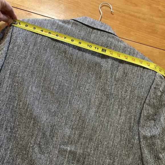 Pierre Balmain Black/White Herringbone 100% Silk Blazer, Men's 42R Elegant - Picture 8 of 14